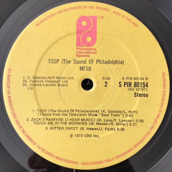 MFSB - TSOP (The Sound Of Philadelphia) | Philadelphia International Records (PIR 80154) - 4 MFSB - TSOP (The Sound Of Philadelphia) | Philadelphia International Records (PIR 80154) - 4