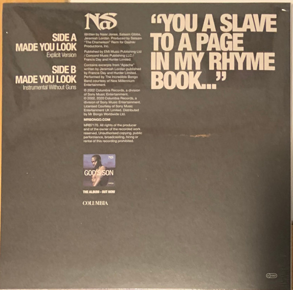 Nas , Nasir Jones - Made You Look | Columbia (MRB7170) - 2 Nas , Nasir Jones - Made You Look | Columbia (MRB7170) - 2