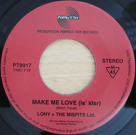 Lony + The Misfits Ltd. - Make Me Love (Is' Klar) / Birthday | Perfect.Toy Records (PT9917) - 3 Lony + The Misfits Ltd. - Make Me Love (Is' Klar) / Birthday | Perfect.Toy Records (PT9917) - 3