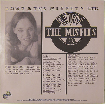 Lony + The Misfits Ltd. - Make Me Love (Is' Klar) / Birthday | Perfect.Toy Records (PT9917) - 2 Lony + The Misfits Ltd. - Make Me Love (Is' Klar) / Birthday | Perfect.Toy Records (PT9917) - 2