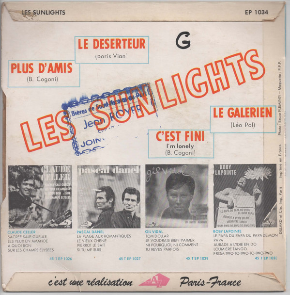 Les Sunlights - Le Deserteur | Disc'Az (EP 1034) - main