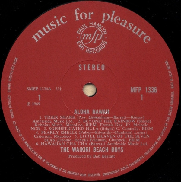 The Waikiki Beach Boys - Aloha Hawaii | Music For Pleasure (MFP 1336) - 3