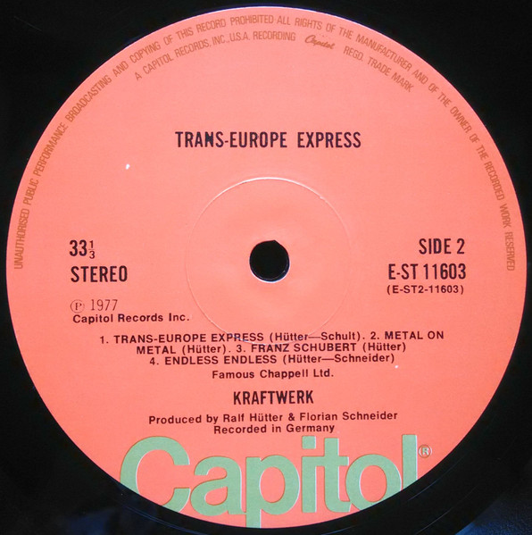 Kraftwerk - Trans-Europe Express | Capitol Records (E-ST 11603) - 4 Kraftwerk - Trans-Europe Express | Capitol Records (E-ST 11603) - 4