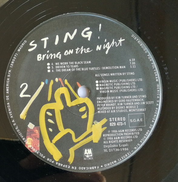 Sting - Bring On The Night | A&M Records (396705-1) - 4