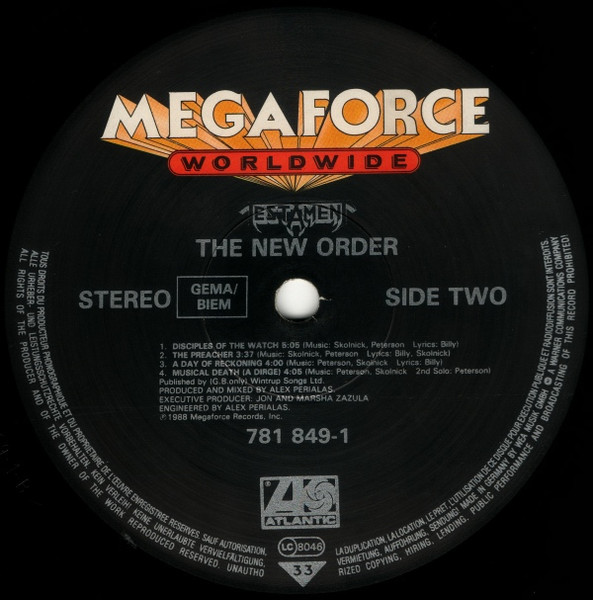 Testament - The New Order | Megaforce Worldwide (781 849-1) - 4