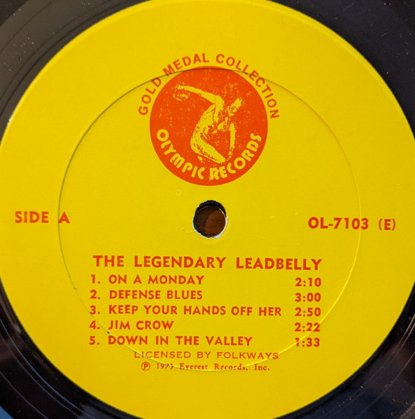 Leadbelly - The Legendary Leadbelly | Olympic Records (7103) - 3 Leadbelly - The Legendary Leadbelly | Olympic Records (7103) - 3