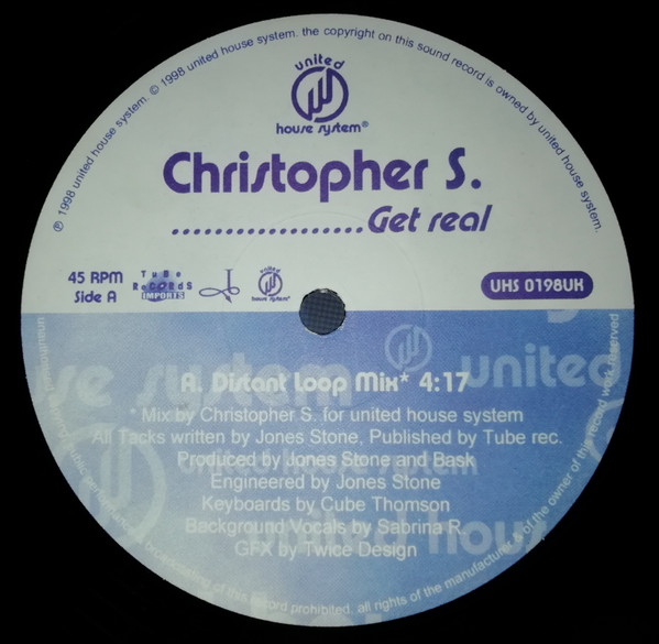Christopher S. / Jones Stone - Get Real / Sweepin' On | United House System (UHS 0198UK) - 2