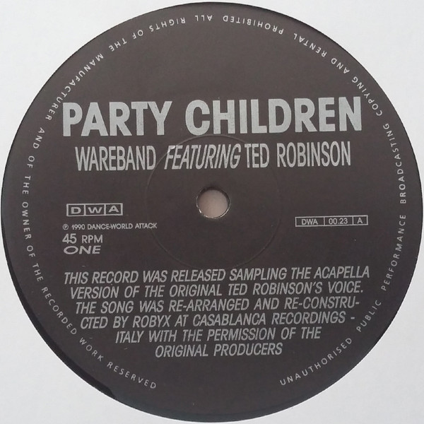 Wareband Feat. Tad Robinson - Party Children | DWA (Dance World Attack) (DWA 00.23)