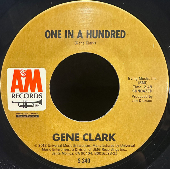 Gene Clark - One In A Hundred / She's The Kind Of Girl 7" | Sundazed Music (S 240) - 3 Gene Clark - One In A Hundred / She's The Kind Of Girl 7" | Sundazed Music (S 240) - 3