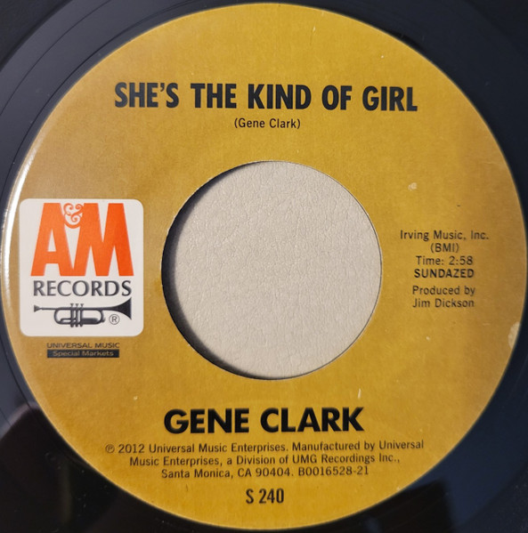Gene Clark - One In A Hundred / She's The Kind Of Girl 7" | Sundazed Music (S 240) - 4 Gene Clark - One In A Hundred / She's The Kind Of Girl 7" | Sundazed Music (S 240) - 4