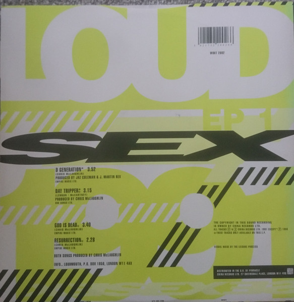 Loud - Sex 1991 | China Records (WOKT 2002) - 2