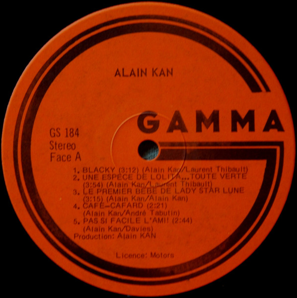 Alain Kan - Et Gary Cooper S'Éloigna Dans Le Désert... [Vinyl] | Gamma (GS-184) - 4