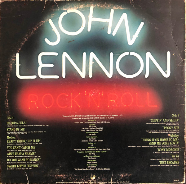 John Lennon - Rock 'N' Roll | Apple Records (SK-3419) - 2