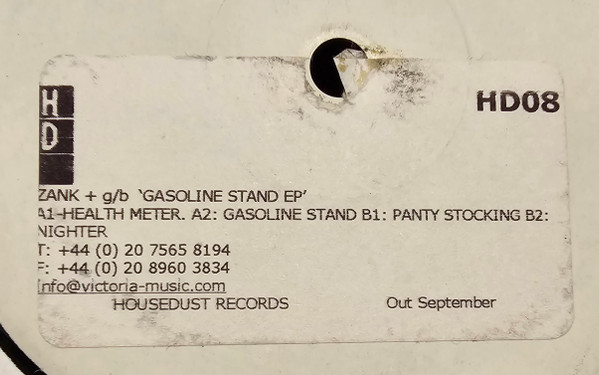 DJ Zank + G/B - Gasoline Stand EP | Housedust (HD 08) - main