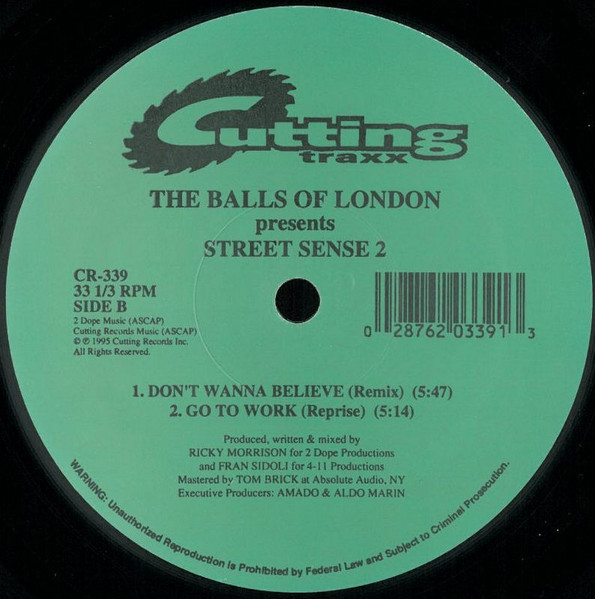 The Balls Of London - Street Sense 2 | Cutting Traxx (CR-339) - 2