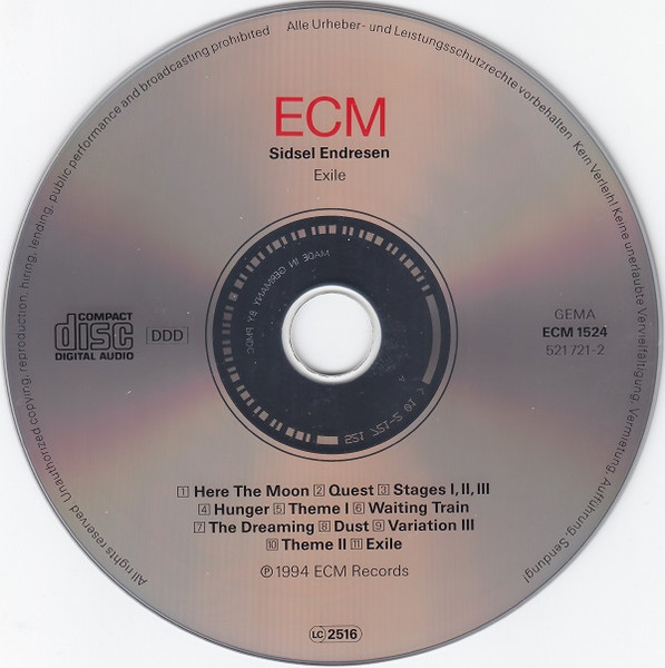 Sidsel Endresen - Exile | ECM Records (ECM 1524) - 2 Sidsel Endresen - Exile | ECM Records (ECM 1524) - 2