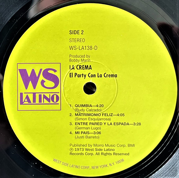 La Crema - El Party Con La Crema | West Side Latino Records (WS-LA138-D) - 4