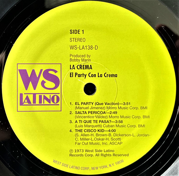 La Crema - El Party Con La Crema | West Side Latino Records (WS-LA138-D) - 3