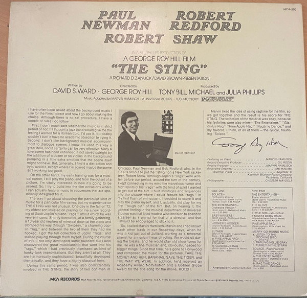 The Sting (Original Motion Picture Soundtrack)