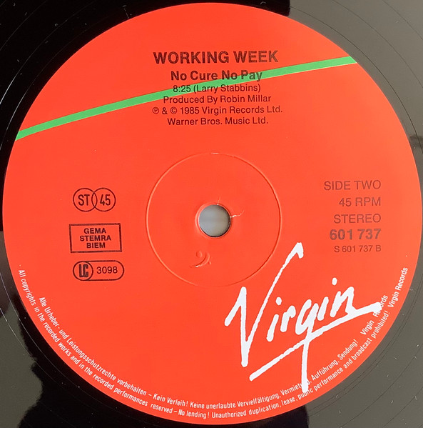 Working Week - Inner City Blues | Virgin (601 737) - 4