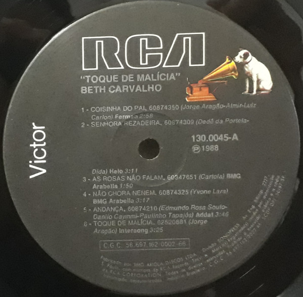 Beth Carvalho - Toque De Malícia | RCA Victor (1300045) - main