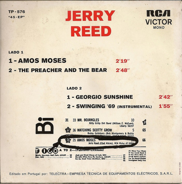 Jerry Reed - Amos Moses | RCA Victor (TP - 576) - 2