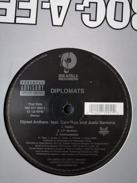 The Diplomats - Dipset Anthem / What's Really Good | Roc-A-Fella Records (440 077 995-1) - 3
