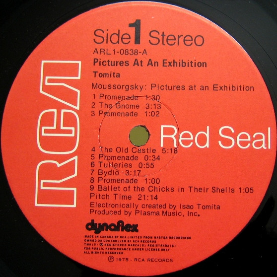 Tomita - Pictures At An Exhibition | RCA Red Seal (ARL1-0838) - 3