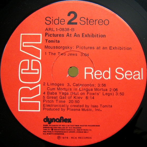 Tomita - Pictures At An Exhibition | RCA Red Seal (ARL1-0838) - 4