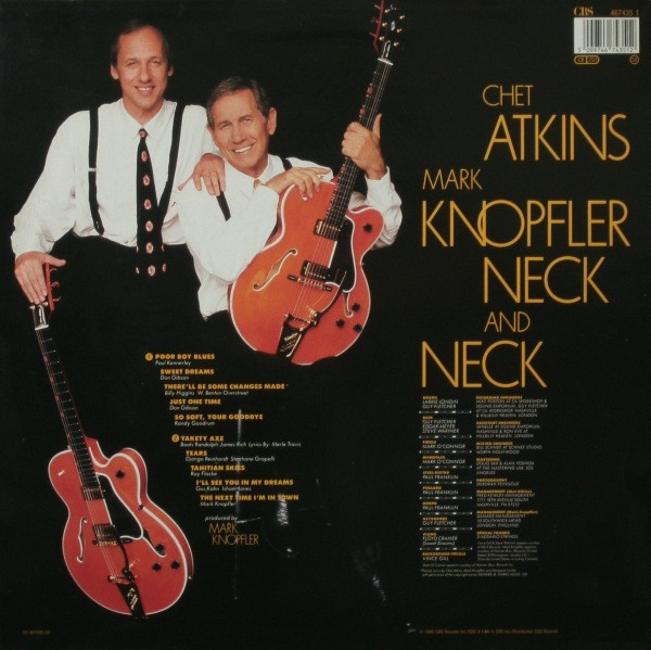 Chet Atkins And Mark Knopfler - Neck And Neck | CBS (467435 1) - 2 Chet Atkins And Mark Knopfler - Neck And Neck | CBS (467435 1) - 2