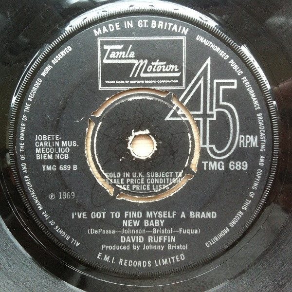 David Ruffin - My Whole World Ended (The Moment You Left Me) | Tamla Motown (TMG 689) - 2