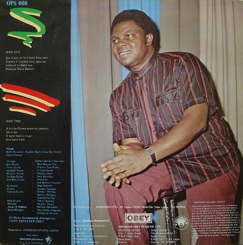 Chief Commander Ebenezer Obey & His Inter-Reformers Band - Satisfaction | Obey (OPS 008) - 2 Chief Commander Ebenezer Obey & His Inter-Reformers Band - Satisfaction | Obey (OPS 008) - 2