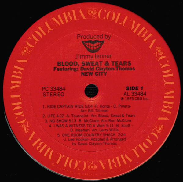 Blood, Sweat And Tears Featuring David Clayton-Thomas - New City | Columbia (PC 33484) - 2 Blood, Sweat And Tears Featuring David Clayton-Thomas - New City | Columbia (PC 33484) - 2