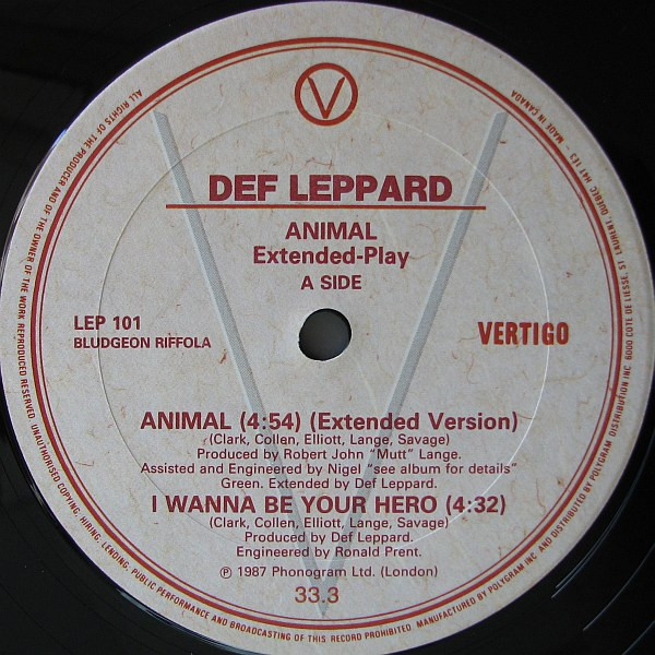 Def Leppard - Animal | Bludgeon Riffola (LEP 101) - 4