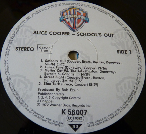 Alice Cooper - School's Out | Warner Bros. Records (WB 56 007) - 4 Alice Cooper - School's Out | Warner Bros. Records (WB 56 007) - 4