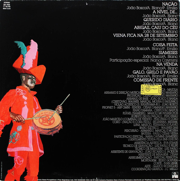 João Bosco - Comissão De Frente | Ariola (201 905) - 2