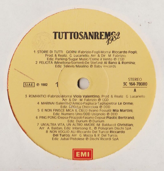 Various - Tuttosanremo 1982 | EMI (3C 164-78080/81) - 3 Various - Tuttosanremo 1982 | EMI (3C 164-78080/81) - 3
