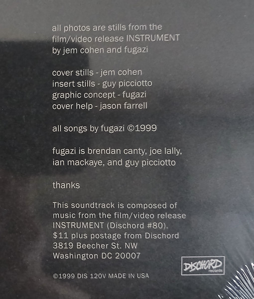 Fugazi - Instrument Soundtrack | Dischord Records (DIS 120V) - 4 Fugazi - Instrument Soundtrack | Dischord Records (DIS 120V) - 4