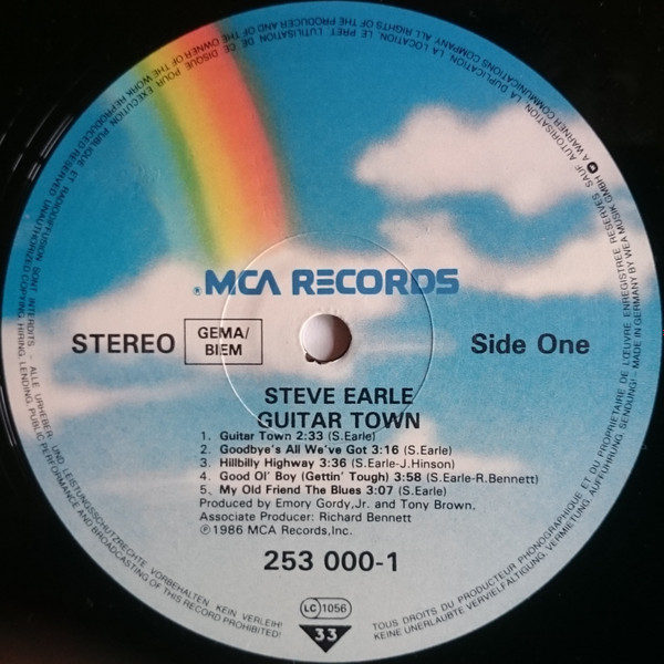 Steve Earle - Guitar Town | MCA Records (253 000-1) - 3