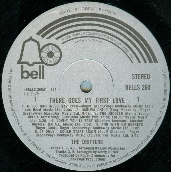 The Drifters - There Goes My First Love | Bell Records (BELLS 260) - 3