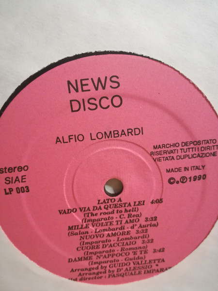 Alfio Lombardi - Nuovi Amori | New's Disco (LP 003) - 3