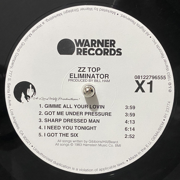 ZZ Top - Eliminator | Warner Records (R1 23774) - 4