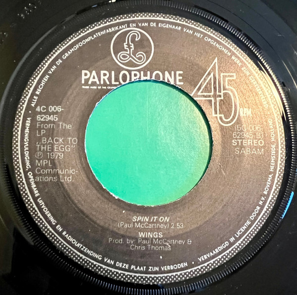 Wings - Getting Closer | Parlophone (4C 006-62945) - 4