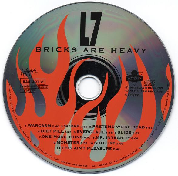 L7 - Bricks Are Heavy | Slash (828 307-2) - 3