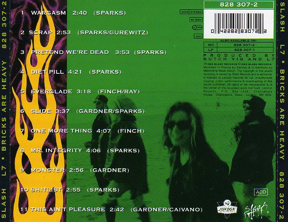 L7 - Bricks Are Heavy | Slash (828 307-2) - 2