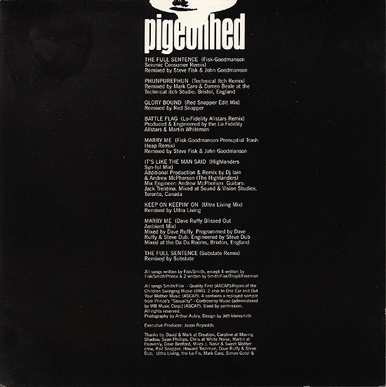 Pigeonhed - Flash Bulb Emergency Overflow Cavalcade Of Remixes | Sub Pop (SPCD 408) - 4