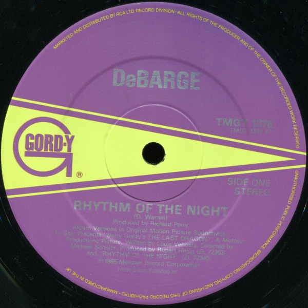 DeBarge - Rhythm Of The Night | Gordy (TMGT 1376) - 3