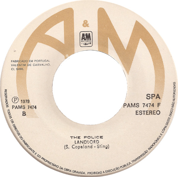 The Police - Message In A Bottle | A&M Records (PAMS 7474 F) - 4