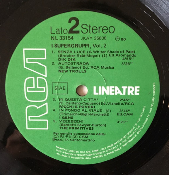Various - I Supergruppi Vol.2 | RCA (NL 33154) - 3