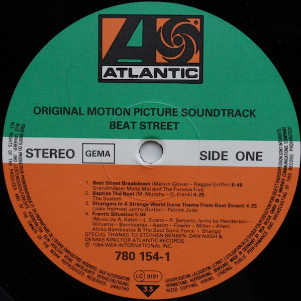 Various - Beat Street (Original Motion Picture Soundtrack Volume 1) | Atlantic (780 154-1) - 3